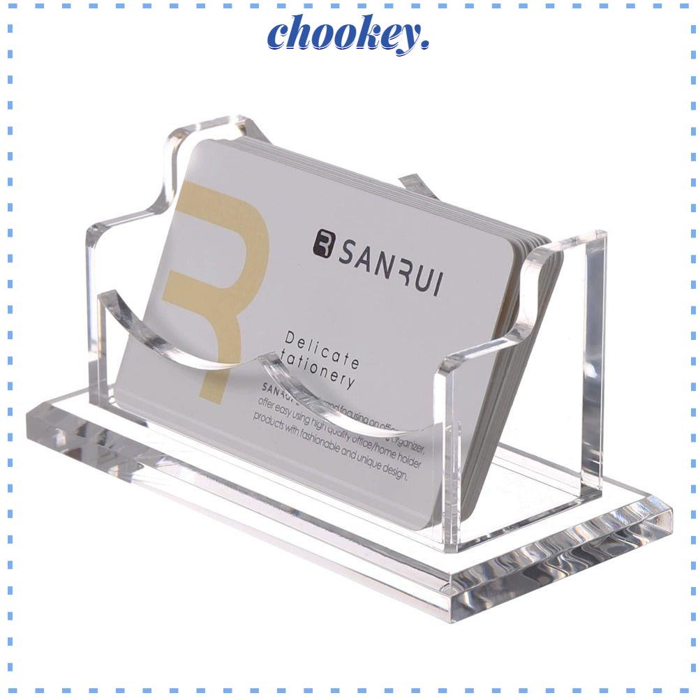 CHOOKEY Giá Đỡ Thẻ Để Bàn Bằng Nhựa Acrylic Trong Suốt Tiện Dụng