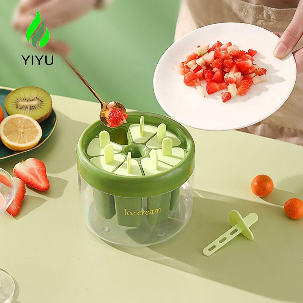 YIYU Khuôn Làm Kem Que 8 Ngăn Dễ Tháo Rời Tiện Dụng