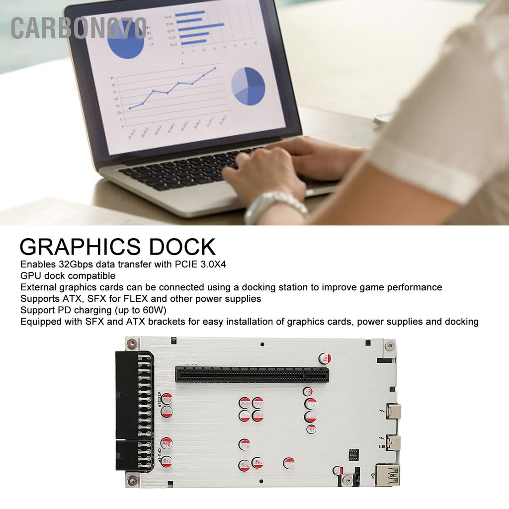 Carbon070 Đế cắm đồ họa Cắm và chạy Card gắn ngoài cho máy tính xách tay
