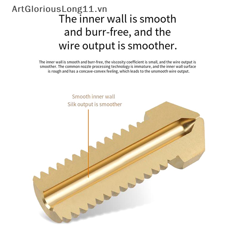 Đầu Phun Bằng Đồng Thau Kích Thước 0.4 / 0.6 / 0.8 / 1.0 / 1.2mm Chuyên Dụng Cho Máy In