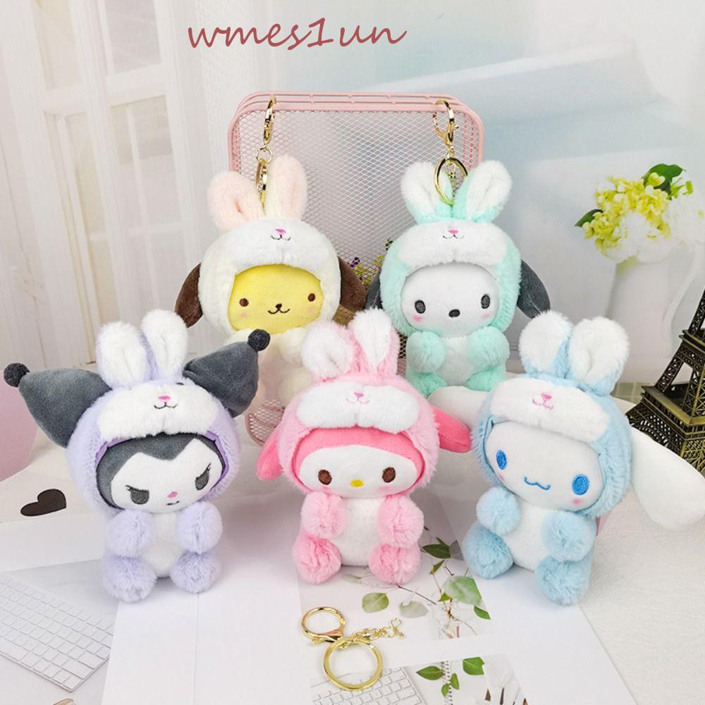 WMES15H Móc Khóa Hình Thú Nhồi Bông Mềm Mại Đáng Yêu