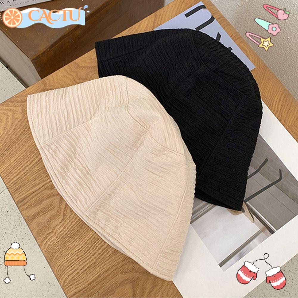 CACTU Mũ Bucket Chất Liệu Chiffon Mỏng Chống Nắng Cao Cấp Thời Trang Mùa Hè Cho Nữ