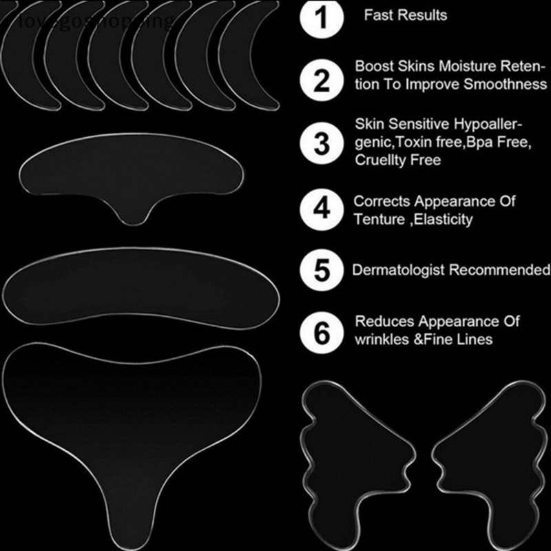 Set 18 Miếng Dán Silicone Loại Bỏ Nếp Nhăn Ở Trán Có Thể Tái Sử Dụng