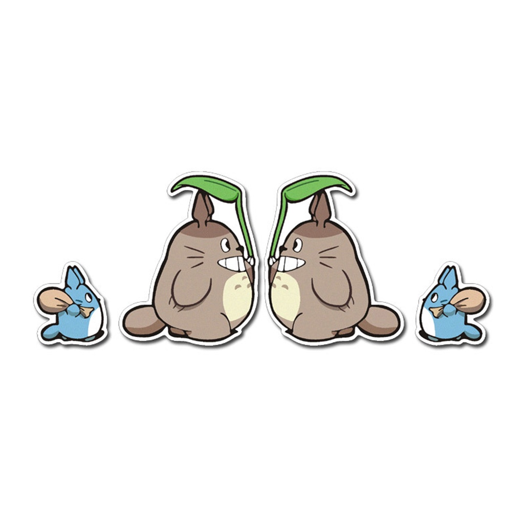 Miếng Dán Phản Quang Họa Tiết Hoạt Hình Vui Nhộn Trang Trí Thân Xe Hơi