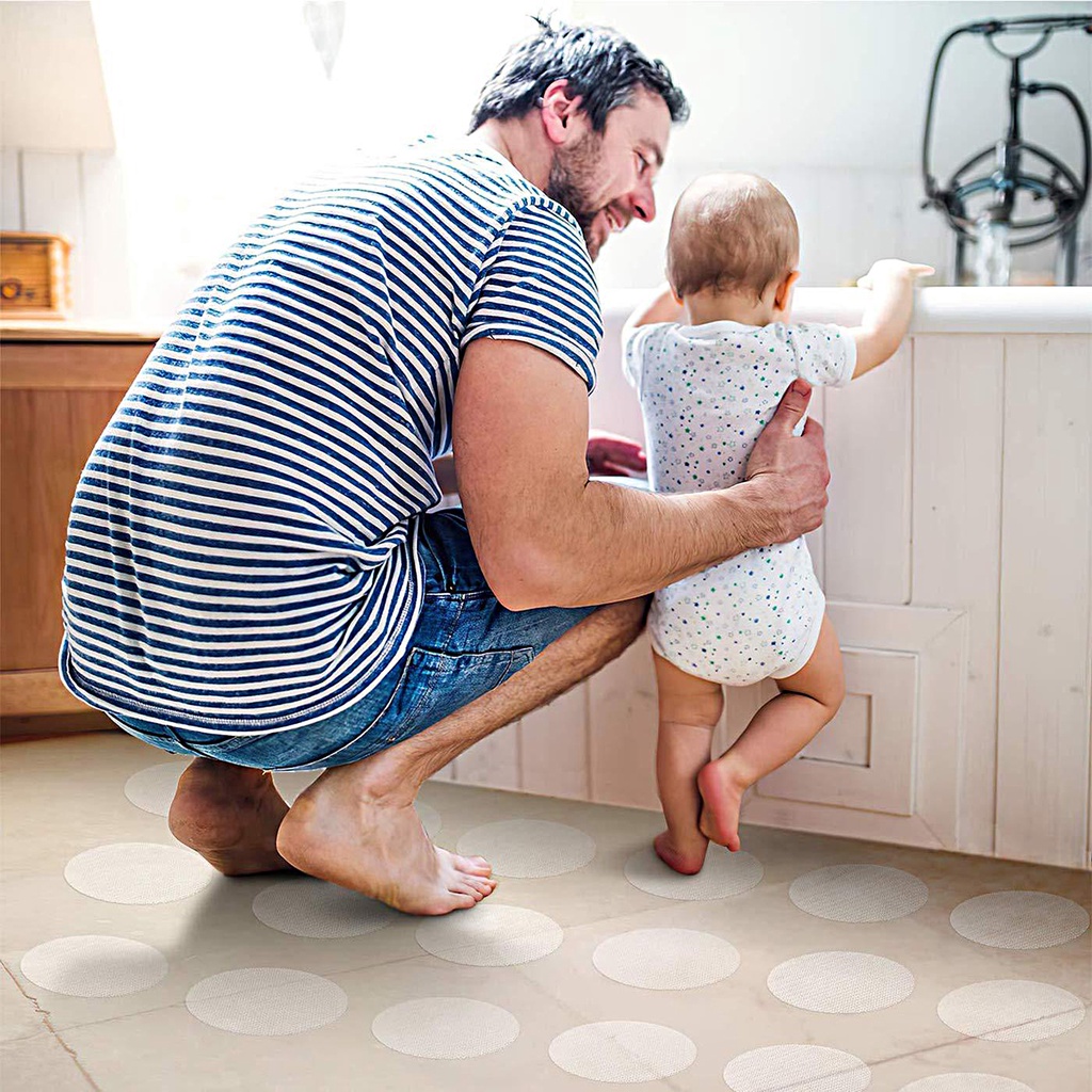 1 Bộ Miếng Dán Nhà Tắm Bằng PEVA Trong Suốt Chống Trượt Kèm Dụng Cụ Nạo Tiện Dụng