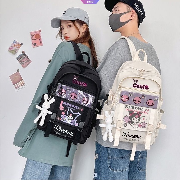Sanrio Kuromi Ba Lô Đi Học Đựng Laptop Chống Thấm Nước Sức Chứa Lớn Phong Cách Hàn Quốc Cho Học Sinh [RAIN]