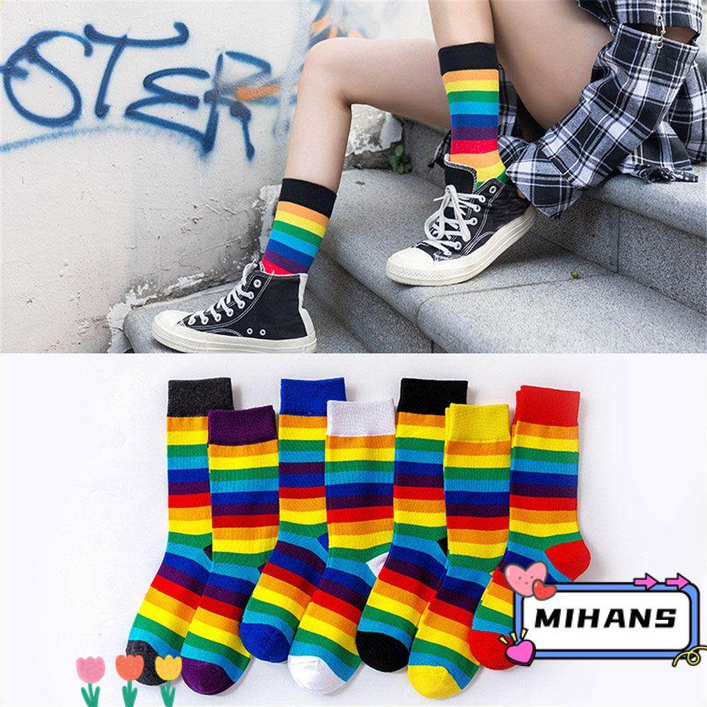 MIH Vớ Cotton Thể Thao Co Giãn Phong Cách Harajuku Đường Phố Cho Nữ