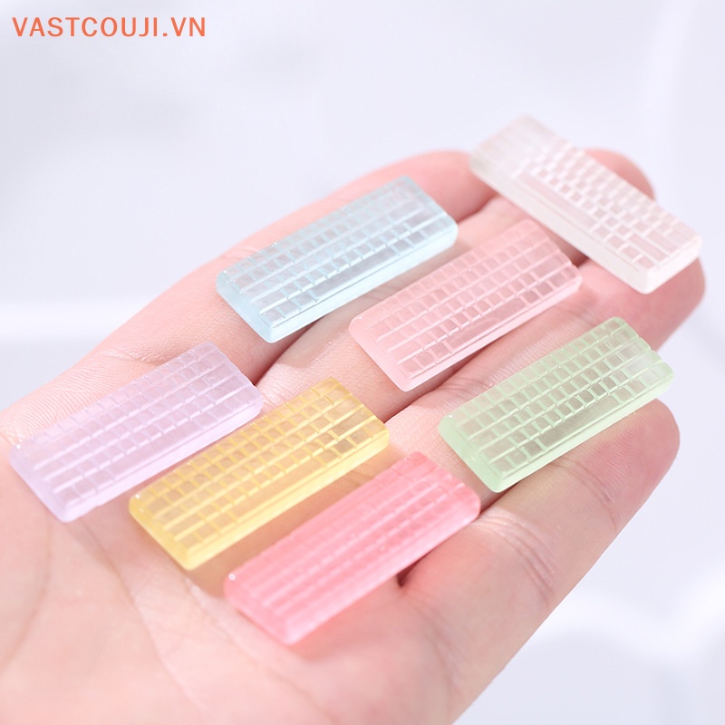 Bộ 2 Mô Hình Kem VASTJI Mini Màu Dạ Quang Dùng Trang Trí Nhà Búp Bê