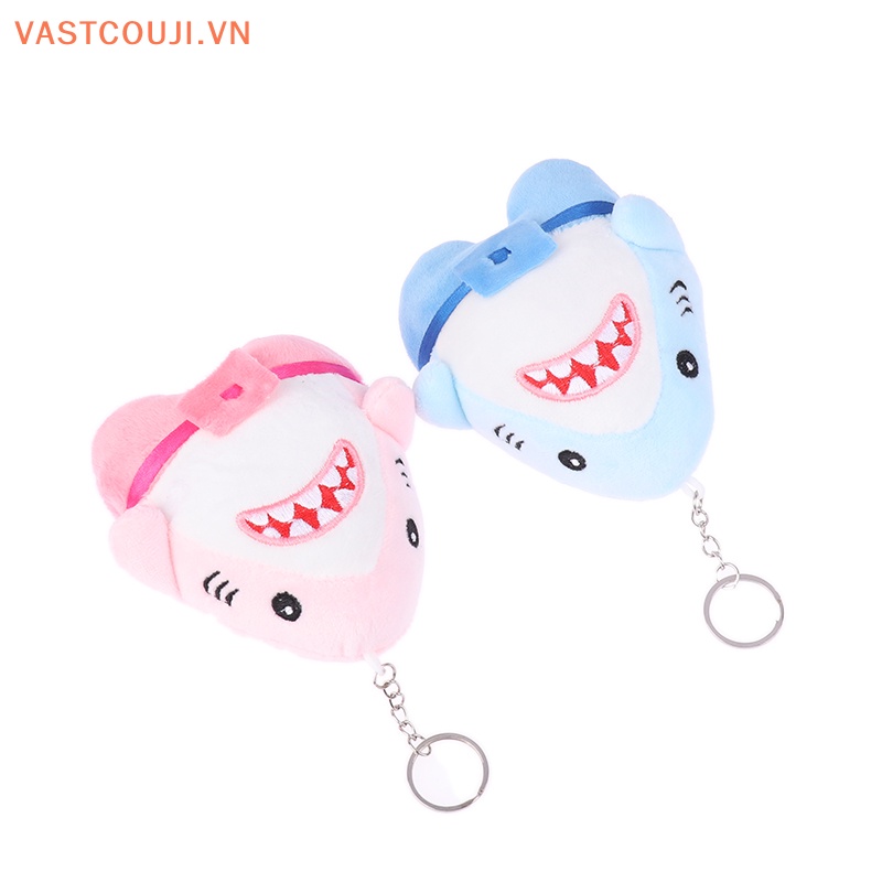 1 Móc Khóa Hình Cá Mập Nhồi Bông Răng To Ngộ Nghĩnh