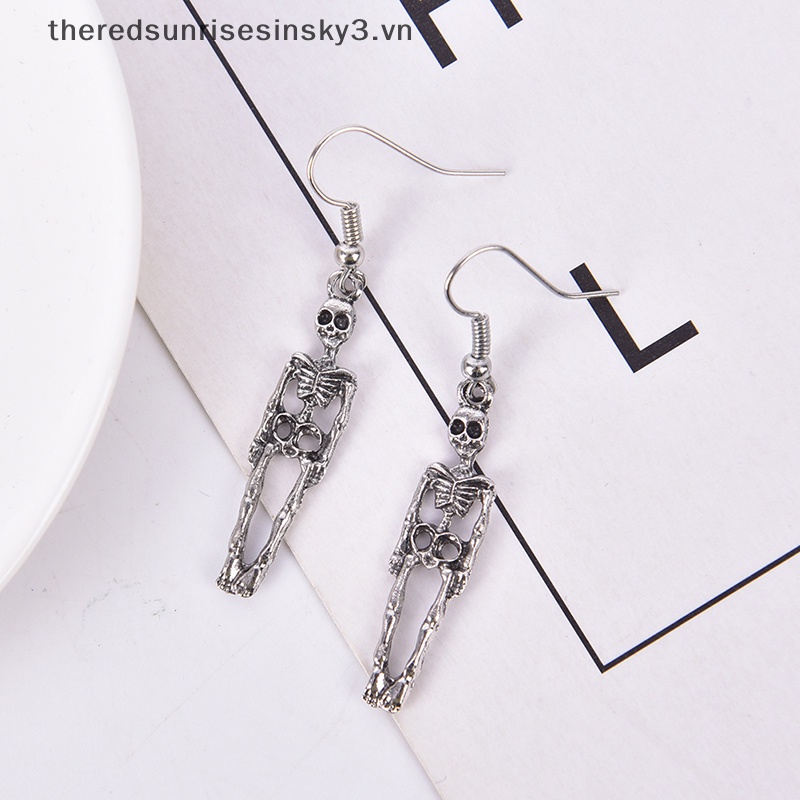 Bông Tai Hình Bộ Xương Phong Cách Cổ Điển Thời Trang Dự Tiệc Halloween Dành Cho Nữ