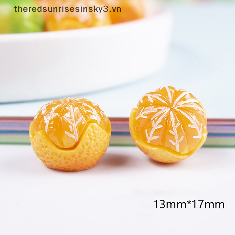 Set 10 Trái Cây 3D Mini Bằng Nhựa Resin Trang Trí Sổ Tay DIY