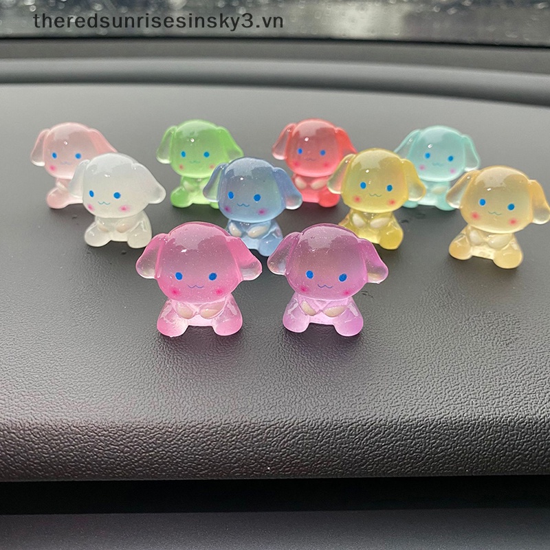 Bộ 10 Đồ trang trí Động Vật Hoạt Hình Phát Sáng Trong Bóng Tối Mini Bằng Nhựa Resin