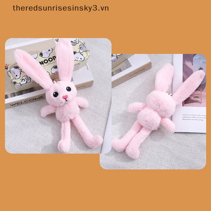 1 Thú Nhồi Bông Hình Thỏ Có Móc Khóa Kéo Thời Trang