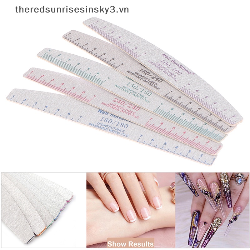 Bộ 10 Giấy Nhám Đánh Bóng Móng Tay 100 # 150 # 180 # 240 Grit