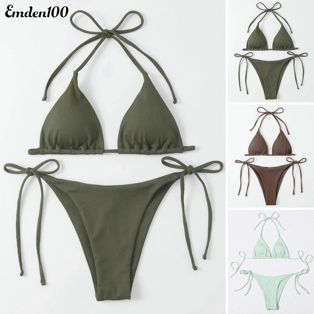 Bộ Bikini 2 Mảnh Hở Lưng Có Mút Đệm Quyến Rũ Cho Nữ