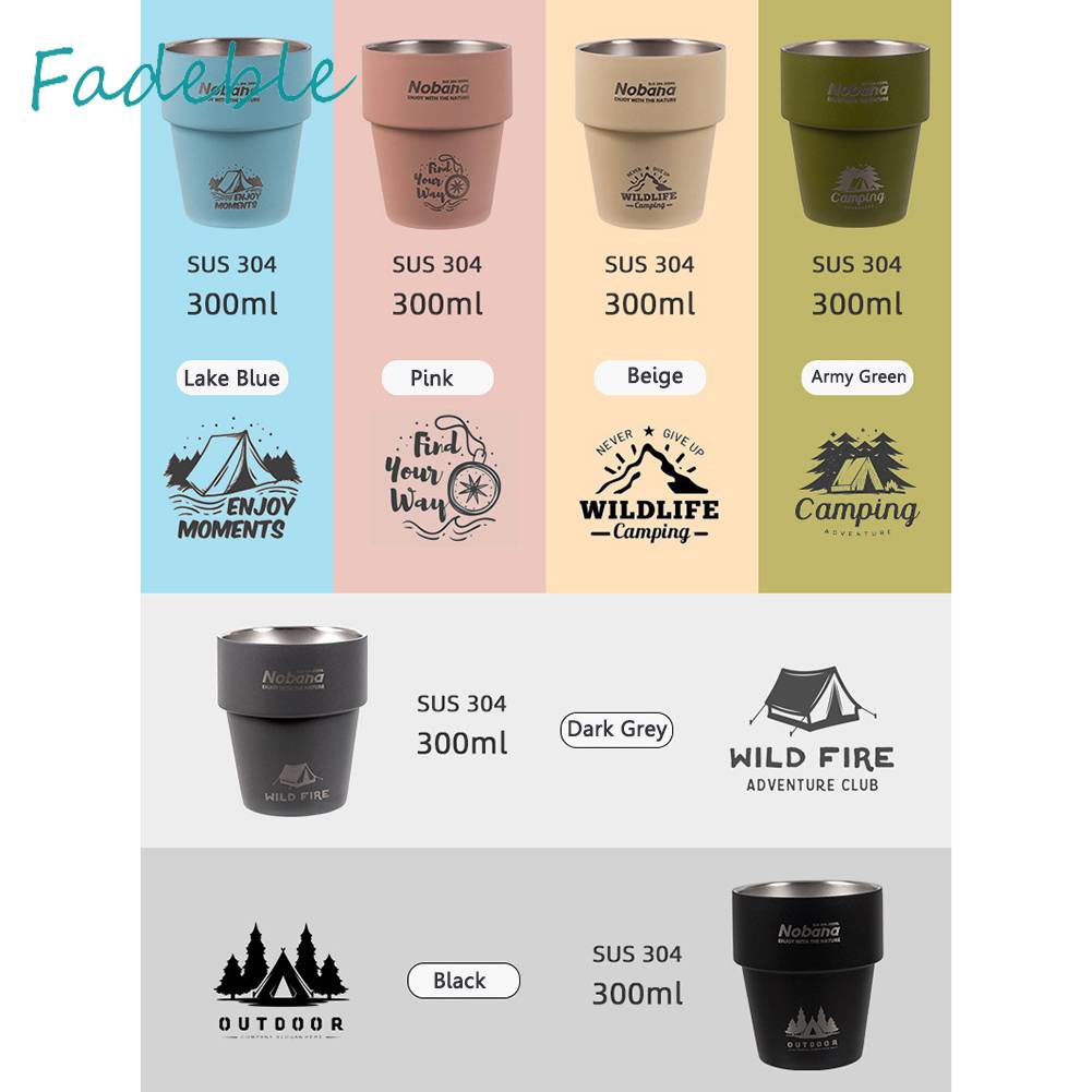 Cốc Uống Nước Cách Nhiệt Bằng Thép Không Gỉ Dung Tích 300ML