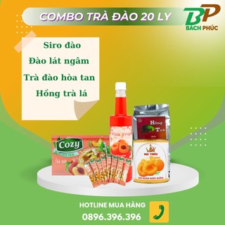 Combo Trà Đào Nhiệt Đới cho 20 ly trà - Nguyên Liệu Trà Đào - Kho Pha Chế Đà Nẵng