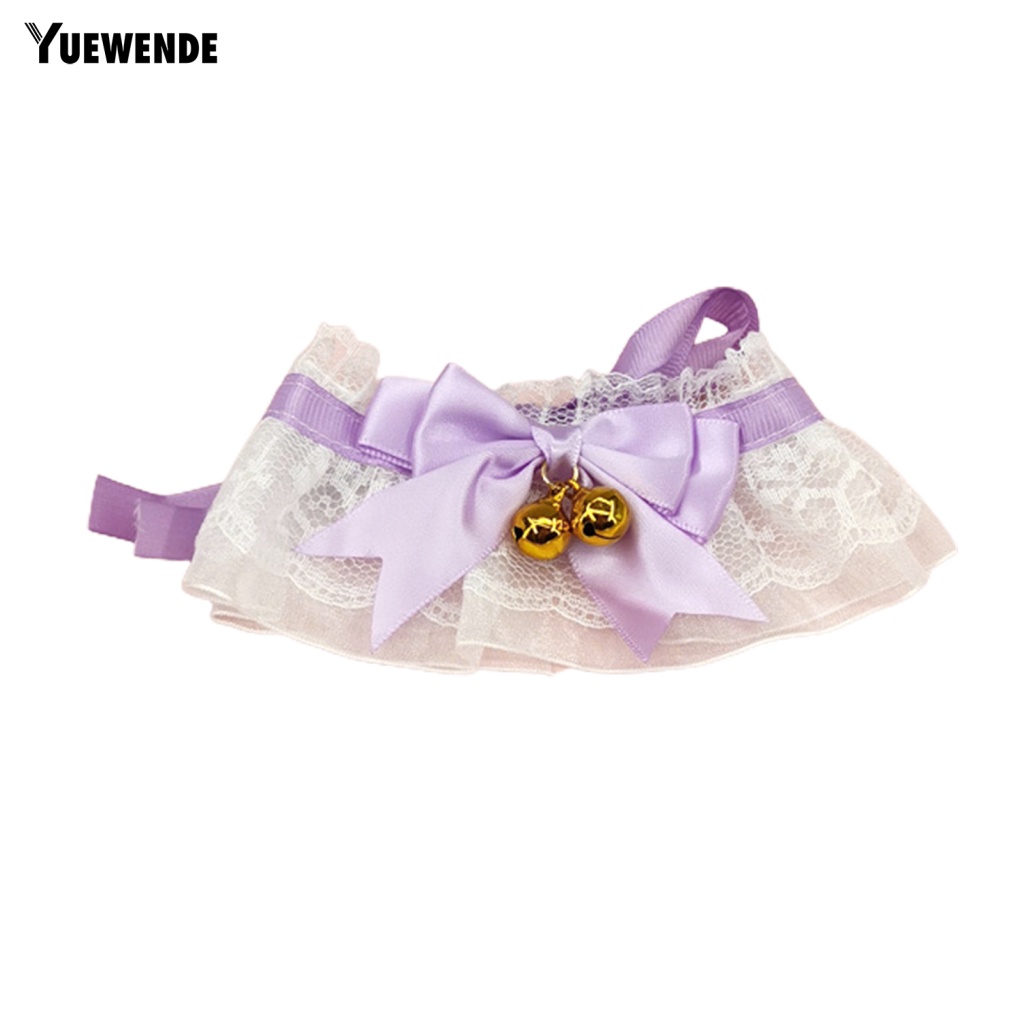 Ye.b Khăn Choàng Cổ Thắt Nơ Phối Ren Handmade Thoải Mái Dành Cho Thú Cưng