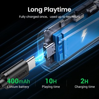 Ugreen USB Nhận Tín Hiệu Bluetooth 5.0 DAC 3.5mm NFC aptX Bluetooth 5.0