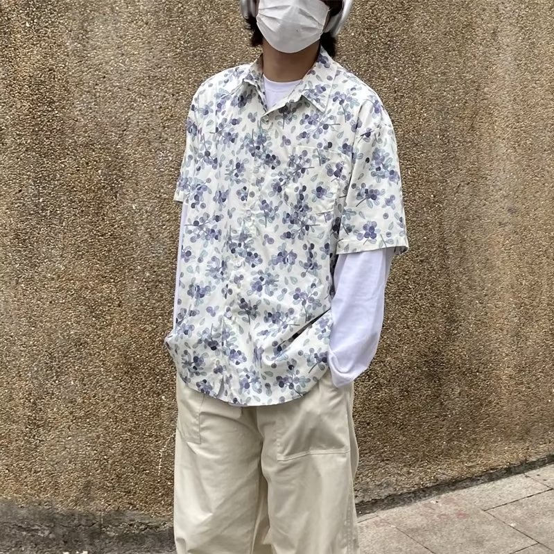 Áo Sơ Mi Cổ Tròn Phong Cách Hàn Quốc Thời Trang Mùa Hè Cho Nam