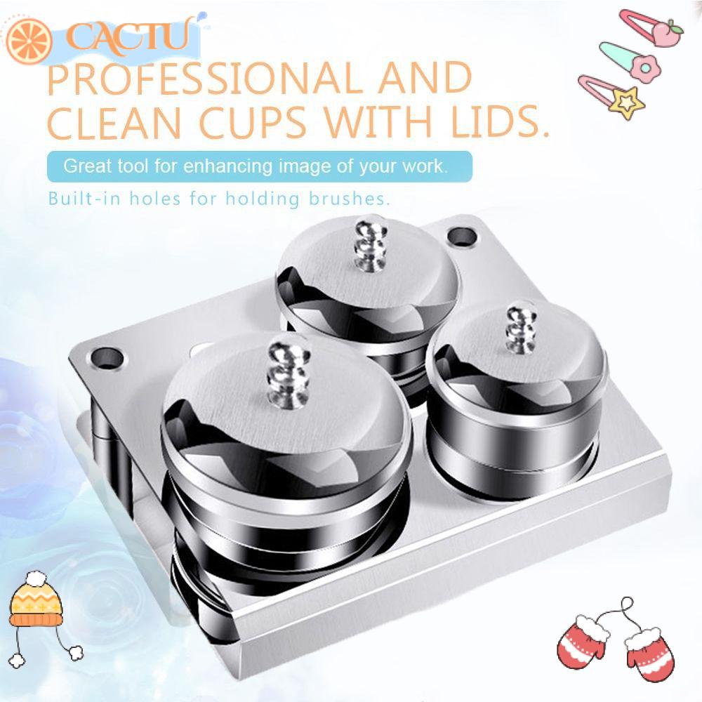 CACTU Set 3 / 5 Cốc Đựng Dung Dịch Làm Móng Nghệ Thuật