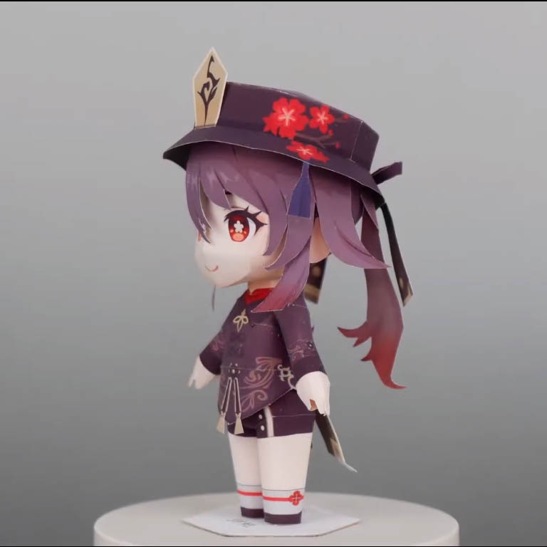 Mô hình giấy anime girl Chibi Hutao game