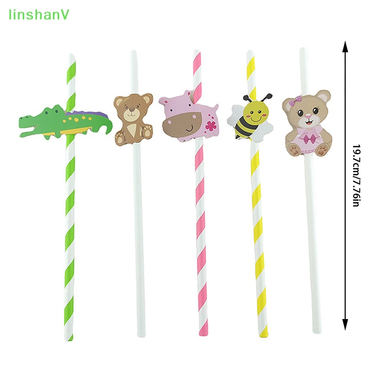 Ống Hút Giấy Hình Gấu Nâu Dùng Một Lần