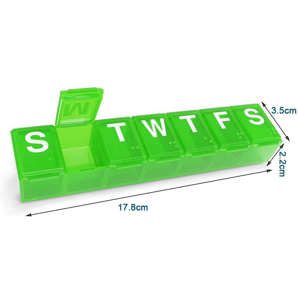 SOFTNESS Hộp Đựng Thuốc 7Days Sức Chứa Lớn Bằng Nhựa Chống Ẩm Mốc Hàng Tuần Mang Đi Du Lịch