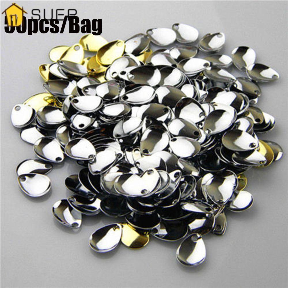 SUENIN Set 50 Mồi Câu Cá Giả Bằng Niken Có Thể Xoay Được