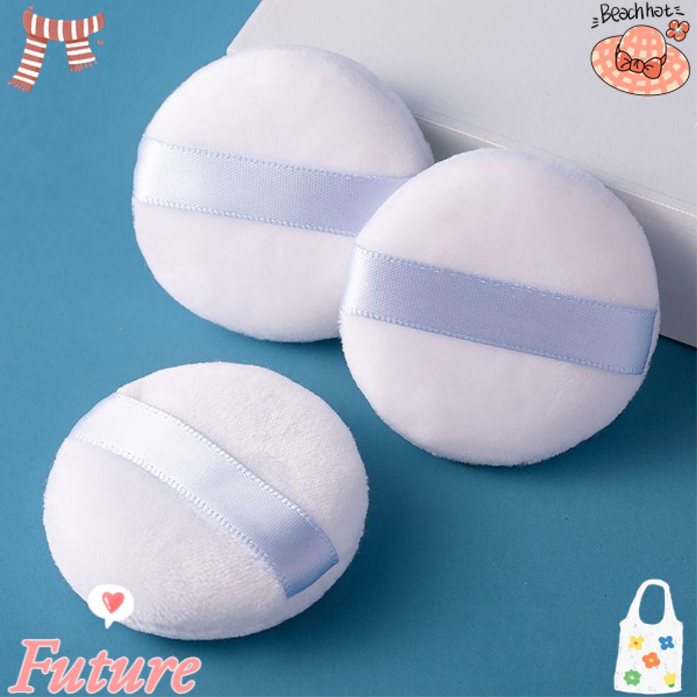 FUTURE Set 2 / 4 / 7 Mút Trang Điểm Hình Tròn Mềm Mại Tiện Lợi Kèm Hộp Đựng Dành Cho Nữ