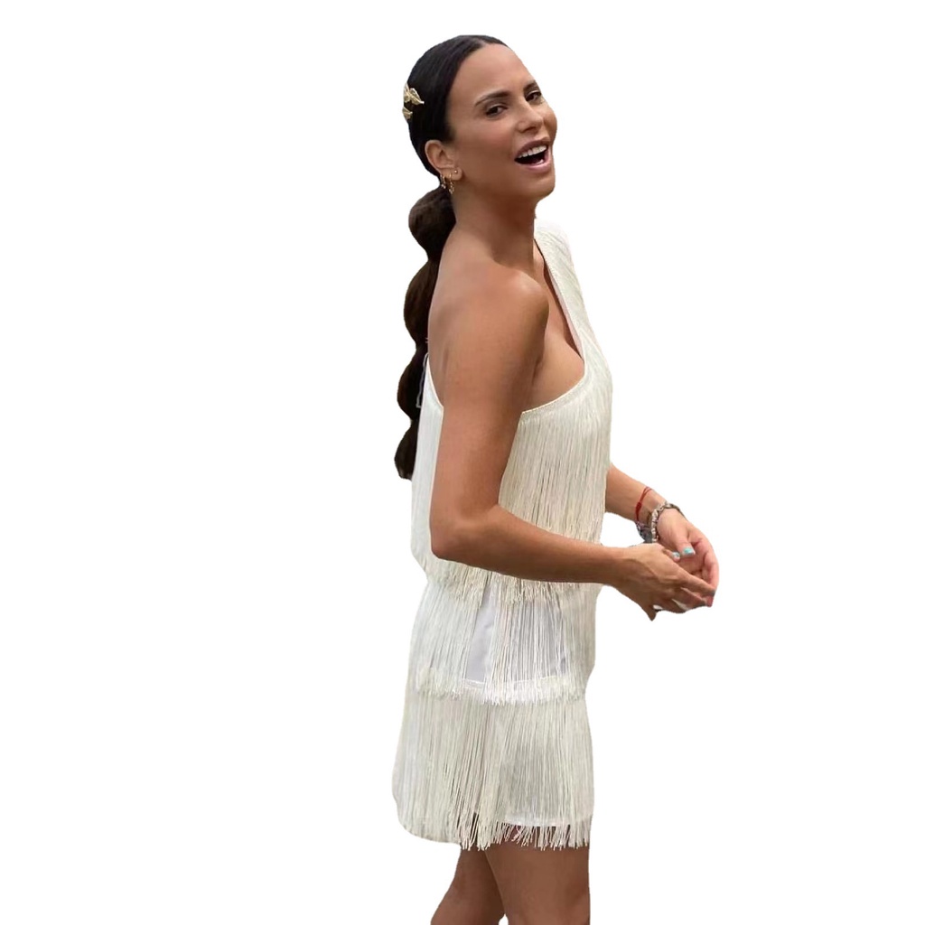 Đầm Mini PhốI Tua Rua QuyếN Rũ