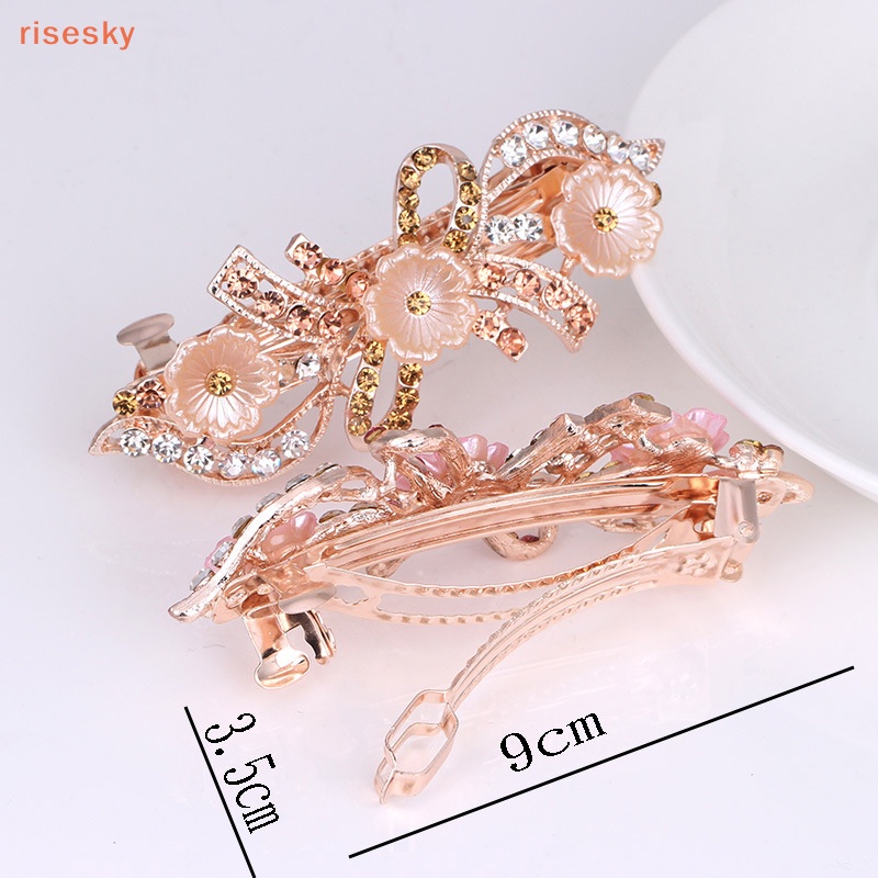 Kẹp Tóc Đính Đá Hình Bông Hoa Thiết Kế Nhỏ Nhắn Xinh Xắn