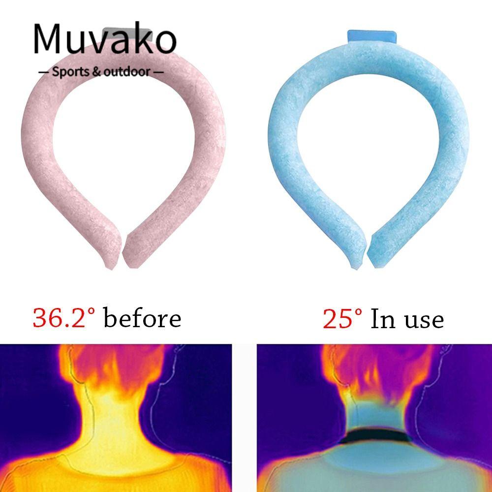 MUVAKO Vòng Quấn Cổ Làm Mát Có Thể Tái Sử Dụng Phù Hợp Cho Mùa