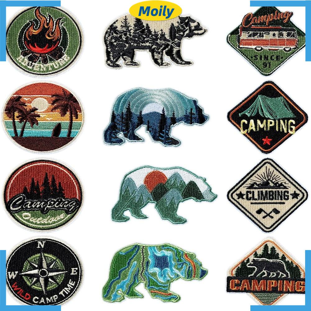 MOILYVN Set 12 Miếng Vá Ủi Quần Áo Hình Núi