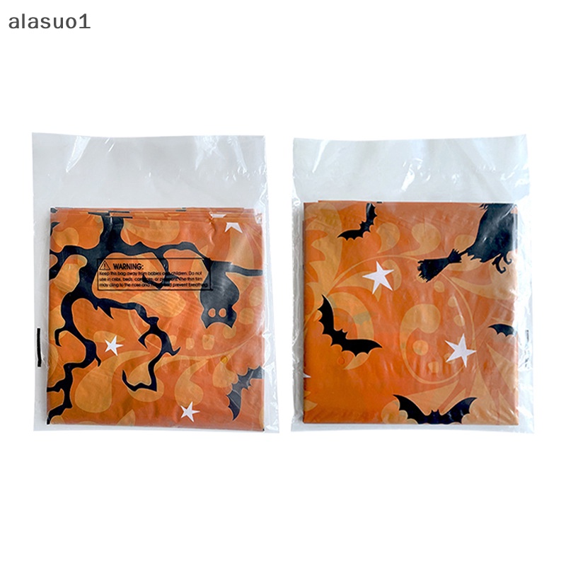 Khăn Trải Bàn Hình Chữ Nhật Bằng Nhựa Chống Nước Dùng Một Lần Họa Tiết Halloween