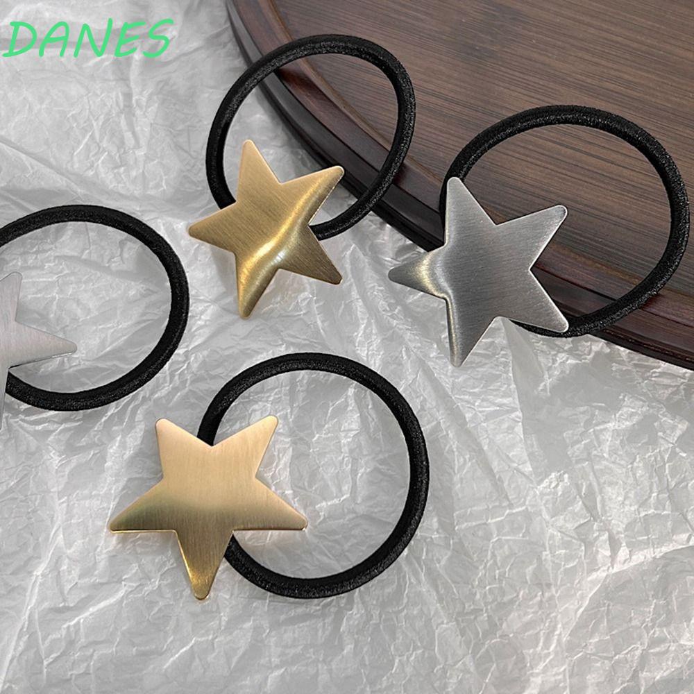 DANES Dây Cột Tóc Y2K Hình Ngôi Sao Năm Cánh Bằng Kim Loại Thời Trang Cho Nữ