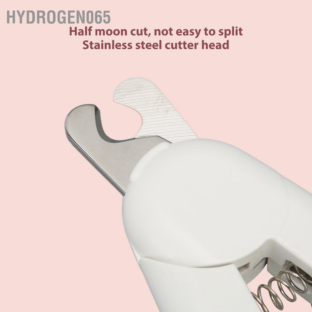 Hydrogen065 Dụng cụ cắt móng cho thú cưng bằng thép không gỉ Tự động trả lại tay cầm tỉa có đèn LED chó