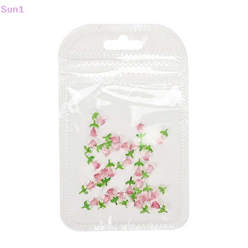 Set 30 Hoa Tulip 3D Đính Đá Trang Trí Móng Tay Nghệ Thuật DIY