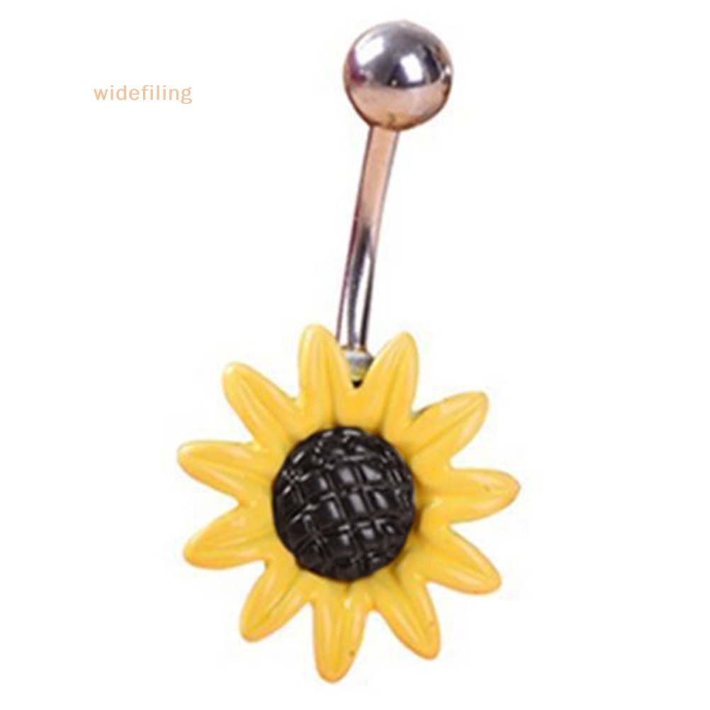 Khuyên Rốn Đính Đá Hình Hoa Cúc Thời Trang Cho Nữ