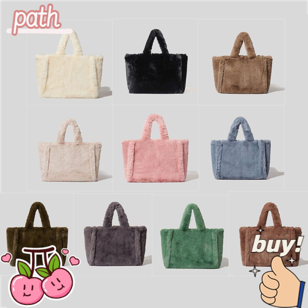 PATH Túi Xách Đeo Vai Phủ Bông Màu Trơn Thời Trang Sành Điệu