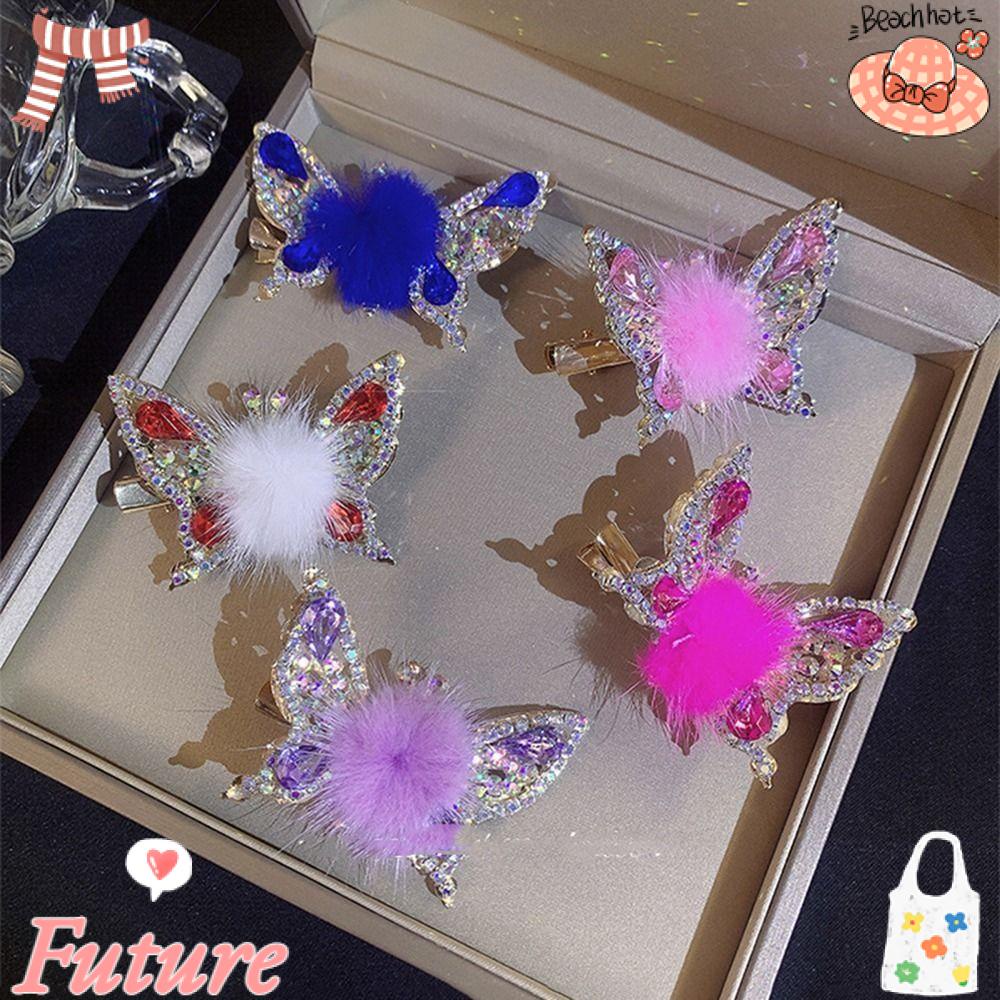 FUTURE Kẹp Tóc Mỏ Vịt Bằng Kim Loại Kiểu Dáng Đơn Giản Ngọt Ngào