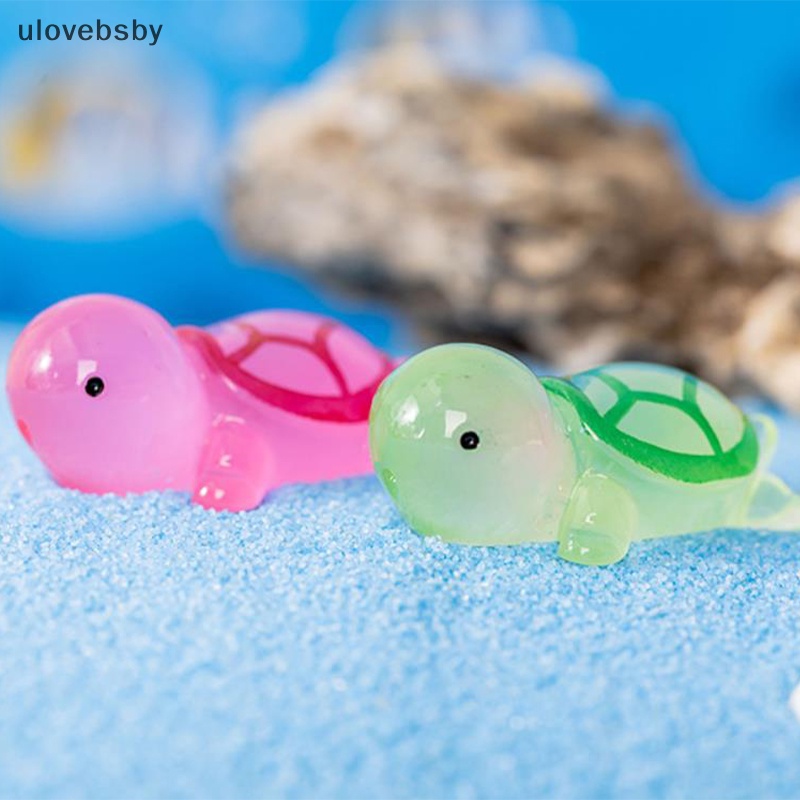 Set 1 / 5 Mô Hình Rùa Mini Bằng Nhựa Dạ Quang Trang Trí Bảng Điều Khiển Xe Hơi