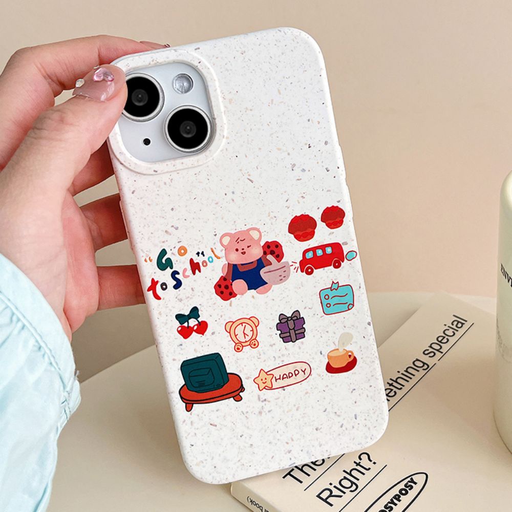 Ốp Điện Thoại TPU Mềm Chống Sốc In Hình Thú Hoạt Hình Dễ Thương Cho IPhone 14 13 12 11 Pro Max X XR 8 7 Plus