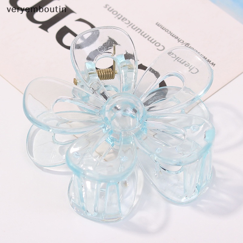 Bộ 6 Kẹp Tóc 2.7 Inch Hình Bông Hoa Thiết Kế Xoăn Dày Dặn Chống Trượt Thời Trang Cho Nữ