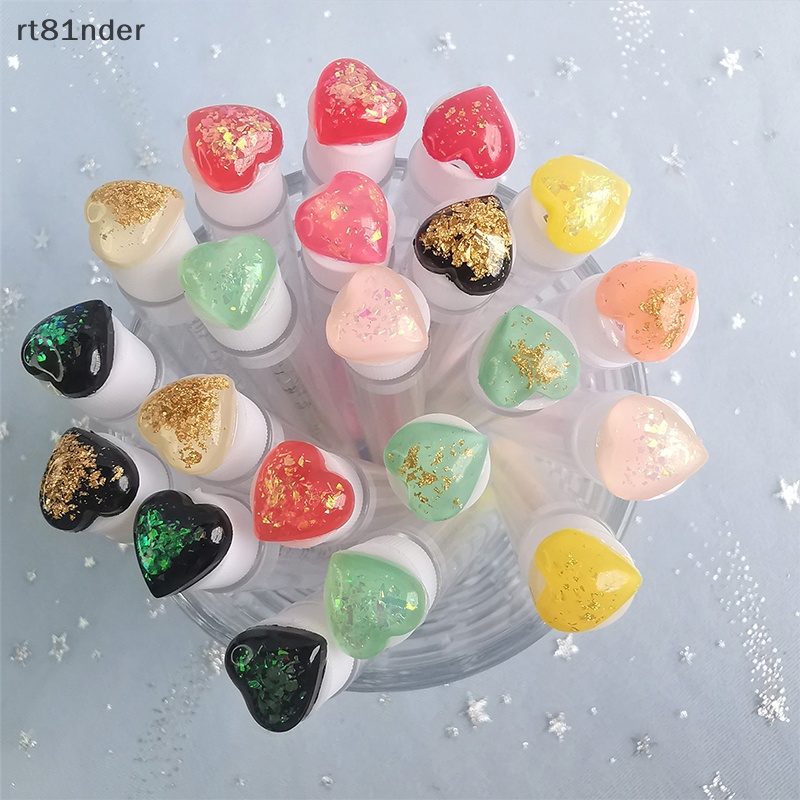 Rt Bộ Cọ Chuốt Lông Mi / Lông Mày Ống Hình Trái Tim Nhiều Loại Chống Bụi (Phong Cách Ngẫu Nhiên) n