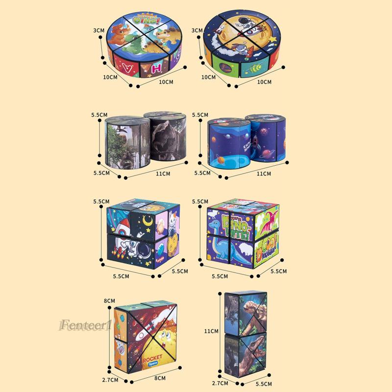 Đồ Chơi Khối Lập Phương Biến Hình 3D Mượt Mà Giáo Dục Cho Bé