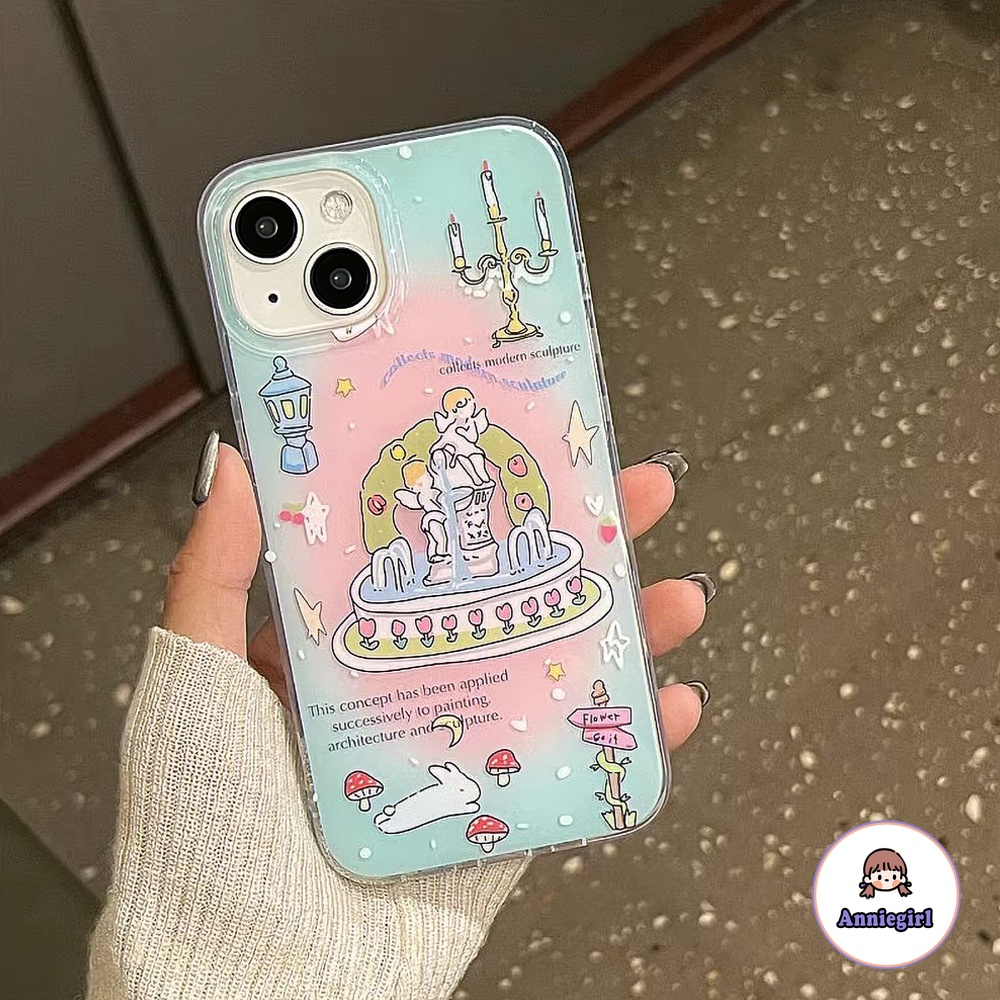 Ốp Điện Thoại Nhựa PC Cứng IMD Mềm Hình Bức Tượng Tay Thiên Thần Cho IPhone 11 14 Pro Max 13 Pro Max 12 Pro Max