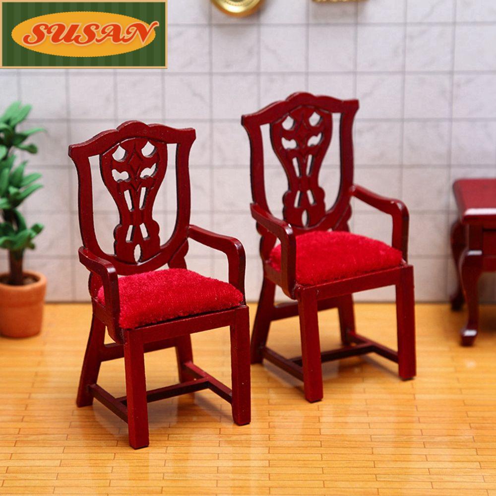 SUSANS Bàn Gỗ Mini Tỉ Lệ 1 / 12 Trang Trí Nhà Búp Bê