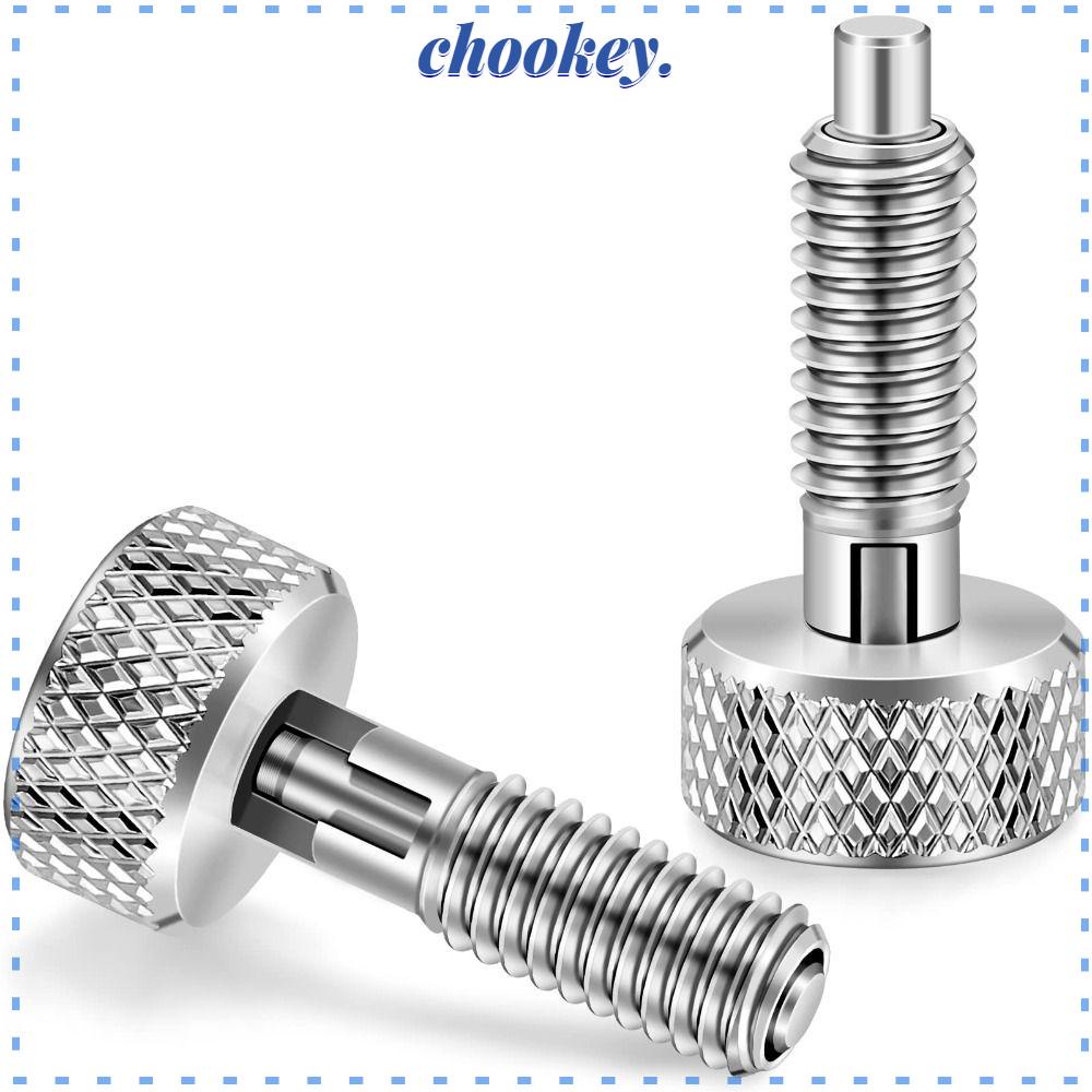 CHOOKEY Set 2 Dụng Cụ Tháo Gỡ Nhanh M6 Bằng Thép Không Gỉ Có Lò Xo Màu Bạc