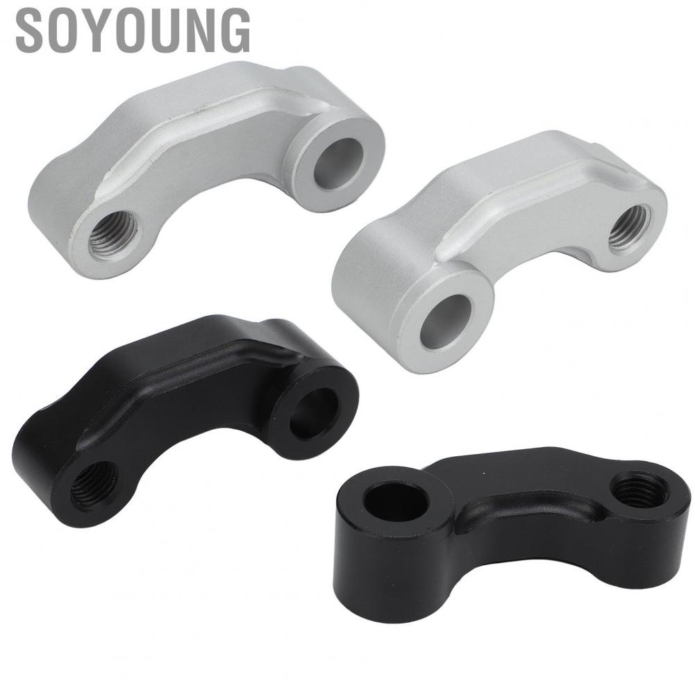 Soyoung Wing Mirror Extension Mount  Durable Easy Installation 2 Pcs Stylish Rearview Extend Adapter for Motorcycle